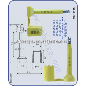 Flasche manipulationssicheres Siegel BG-Z-007